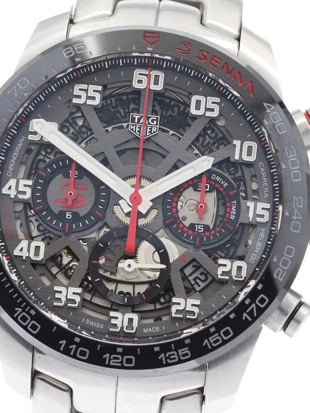 TAG HEUER Carrera Ayrton Senna CBG2013.BA0657 skeleton Dial AT Men's